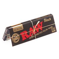 Embalagem de seda, da marca Raw, Modelo Black, tamanho 1 1/4, 78mm x 44mm, envelope