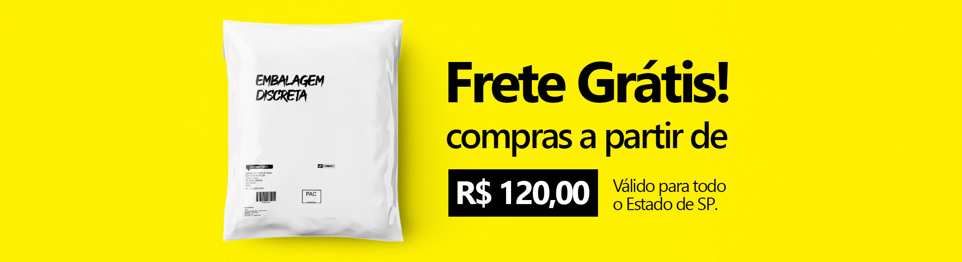 Frete Grátis Para SP em Compras Acima de R$ 120